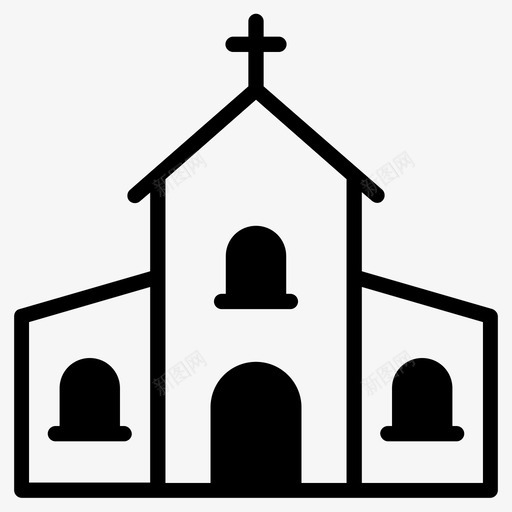 教堂建筑物庭院svg_新图网 https://ixintu.com 教堂 建筑物 庭院 堡垒 坟墓