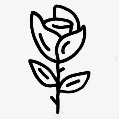 玫瑰花花园植物图标