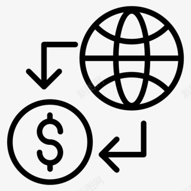 全球交易国际交易全球转账图标