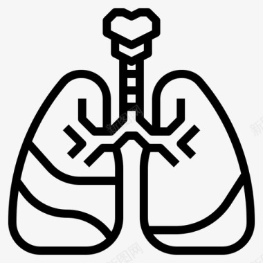 肺健康医疗图标