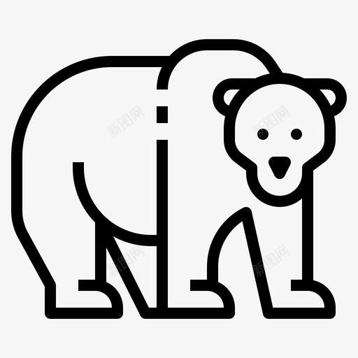 熊动物灰熊svg_新图网 https://ixintu.com 熊动物 动物 灰熊 生活 野生 野营 轮廓 图标