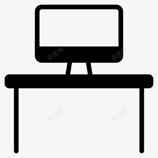 电脑桌装饰书桌svg_新图网 https://ixintu.com 电脑桌 装饰 书桌 家具 室内
