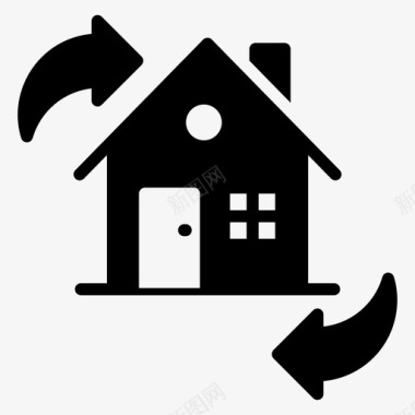 房屋搬迁房屋置换房地产图标