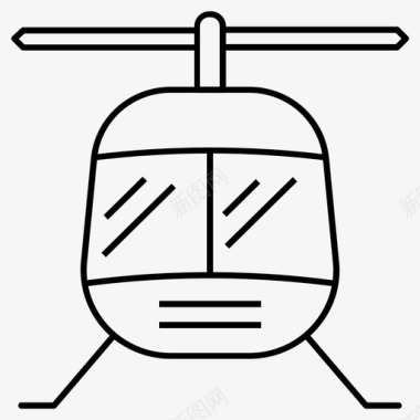 直升机旅游交通图标