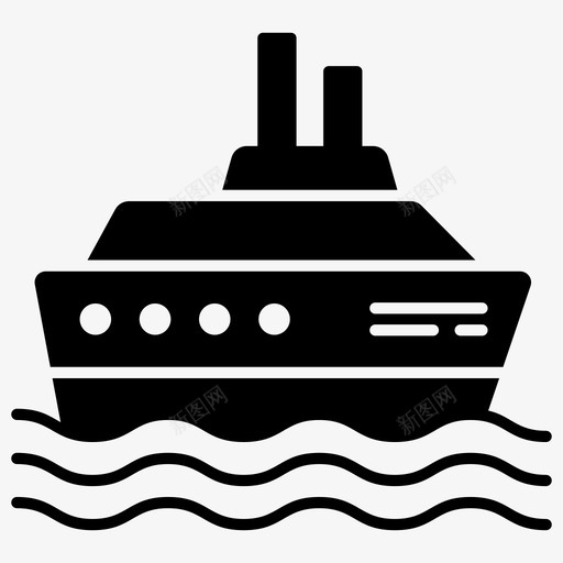 邮轮送货船货运集装箱svg_新图网 https://ixintu.com 图标 邮轮 送货 货船 货运 集装箱 物流 水货 彩色 轮廓 字形