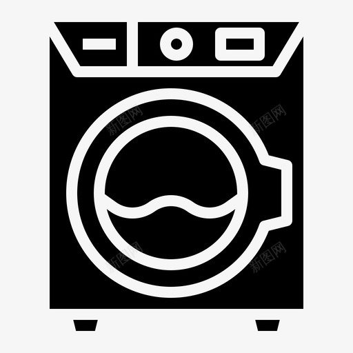 洗衣机清洁电子svg_新图网 https://ixintu.com 洗衣机 洗衣 清洁 电子 送货 固体 图标