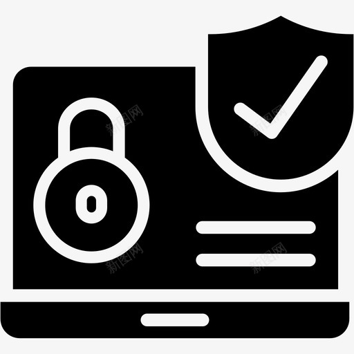 笔记本电脑安全锁密码svg_新图网 https://ixintu.com 安全 笔记本 电脑 密码 屏蔽 互联网