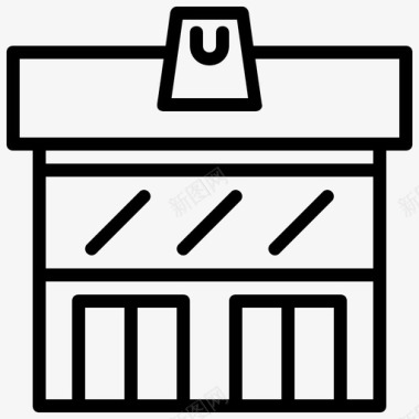 商场建筑金融图标