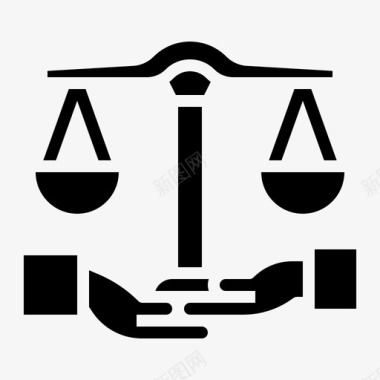 道德平衡法律图标