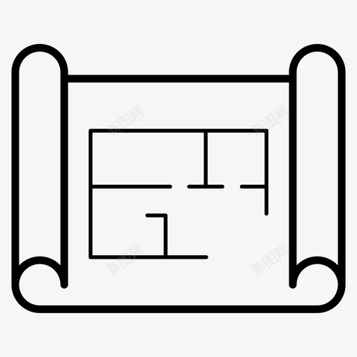 平面图建筑作品蓝图svg_新图网 https://ixintu.com 平面图 建筑 作品 蓝图 施工图 绘图 原型 家具 家居装饰 线图 图标