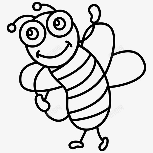 微笑蜜蜂动物大黄蜂svg_新图网 https://ixintu.com 蜜蜂 微笑 卡通 动物 大黄蜂 无人机 矢量 矢量图 图标