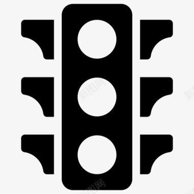 交通灯指示灯信号灯图标