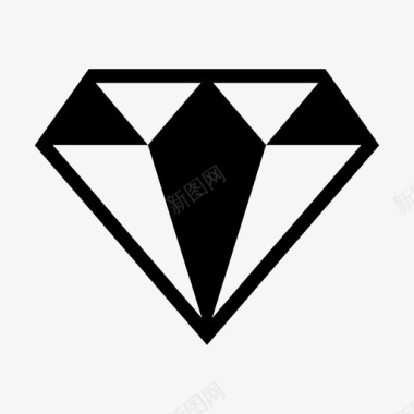 钻石水晶昂贵图标
