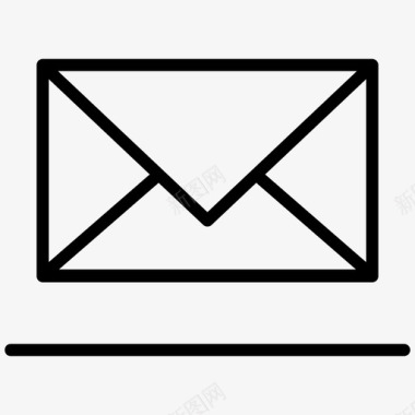 电子邮件书面信函客户关系线矢量图标集图标