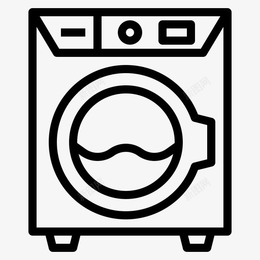 洗衣机清洁电子svg_新图网 https://ixintu.com 洗衣机 洗衣 清洁 电子 轮廓 图标