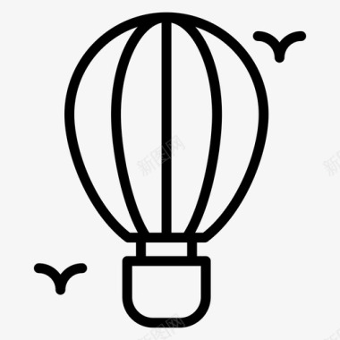 热气球冒险空中飞行图标