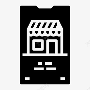 购物应用程序市场智能手机图标