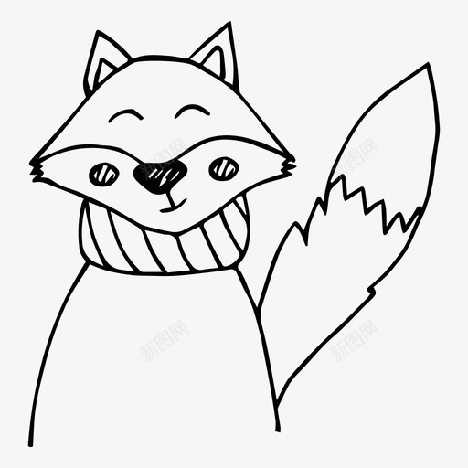 狐狸动物卡通svg_新图网 https://ixintu.com 动物 卡通 狐狸 斯堪 维亚