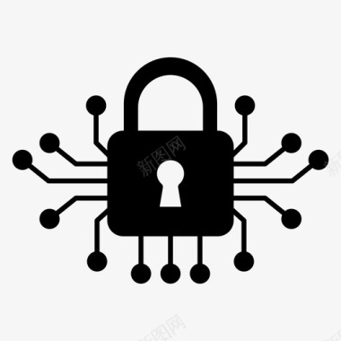 数字加密网络安全数字锁图标