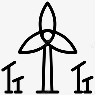 风力涡轮机自动电气图标