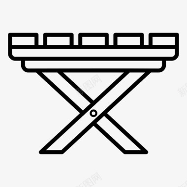 折叠桌书桌家具图标