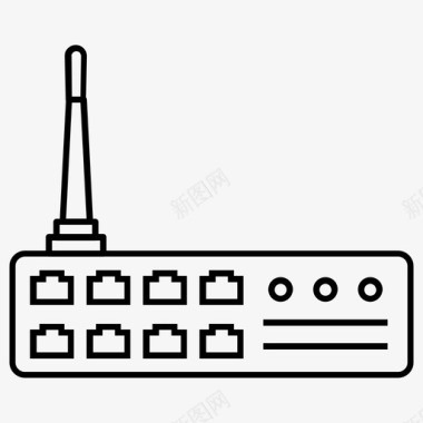 连接路由器连接捕捉器调制解调器图标