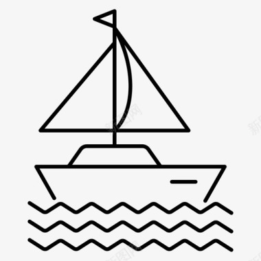 游艇船帆船图标