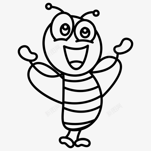 快乐蜜蜂动物卡通蜜蜂svg_新图网 https://ixintu.com 蜜蜂 快乐 卡通 动物 无人机 矢量 矢量图 图标