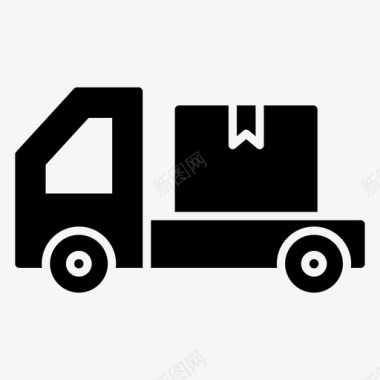 货运服务送货卡车送货面包车图标