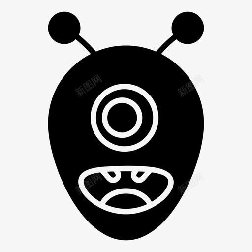 外星人外星人头像阿凡达svg_新图网 https://ixintu.com 外星人 头像 阿凡 外星 生物 生命 形式 银河系 空间 符号 矢量