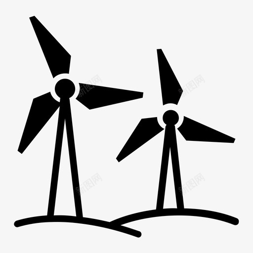 风车生态发电机svg_新图网 https://ixintu.com 风车 生态 发电机 乡村 电力 风能 风力 涡轮机 农业