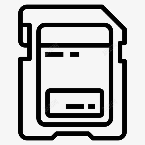 sd卡内存存储器svg_新图网 https://ixintu.com 卡卡 内存 存储器 计算机 硬件 轮廓 图标