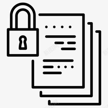 数据安全锁隐私图标