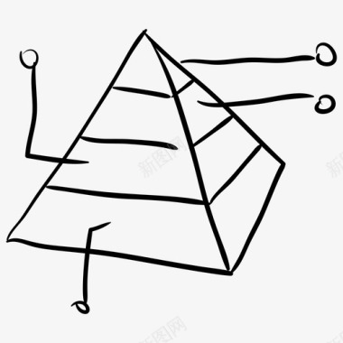 金字塔图数据可视化现代图表图标