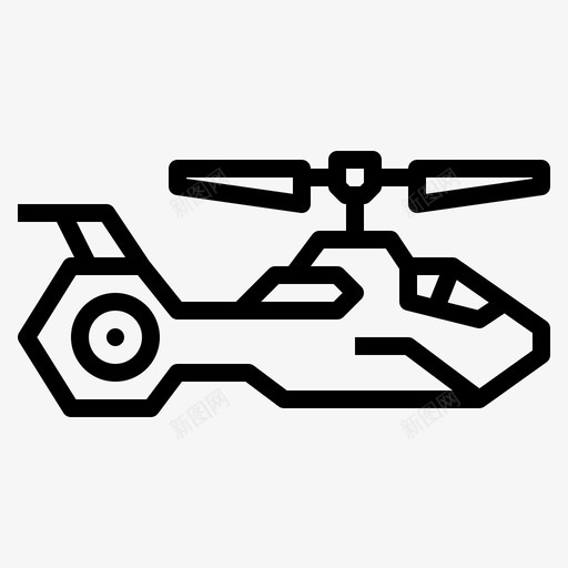 直升机飞机军用svg_新图网 https://ixintu.com 军用 直升机 飞机 运输 轮廓 图标