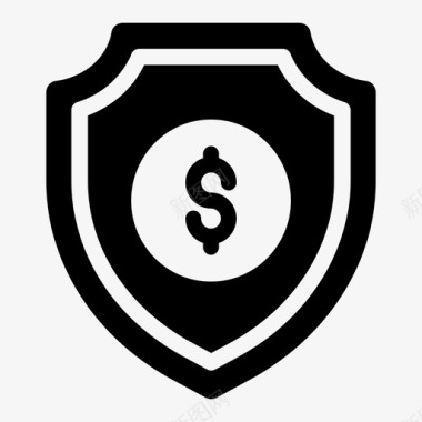 金融盾商业安全金钱保护图标