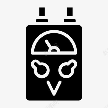 电压表电表电气设备图标