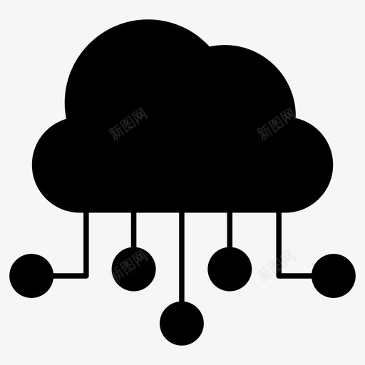 云网络云应用云计算svg_新图网 https://ixintu.com 云网 网络 应用 云计算 数据 共享 托管 流媒体 广播 图标 集合