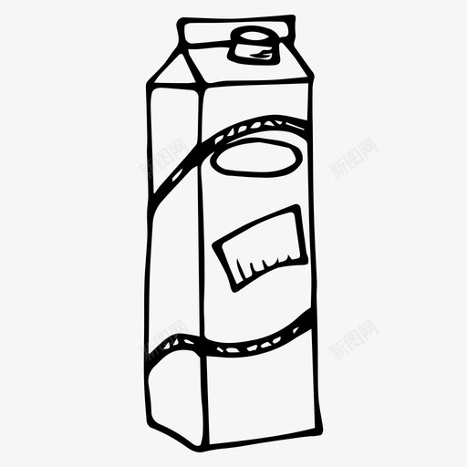 四联包装饮料果汁svg_新图网 https://ixintu.com 包装 四联 果汁 牛奶 素描 饮料 黑白饮料