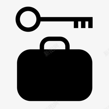 行李房行李钥匙图标