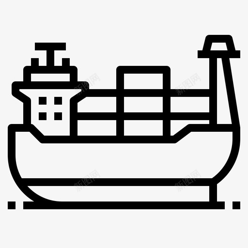 货运集装箱物流svg_新图网 https://ixintu.com 航运 货运 集装箱 物流 运输 轮廓 图标