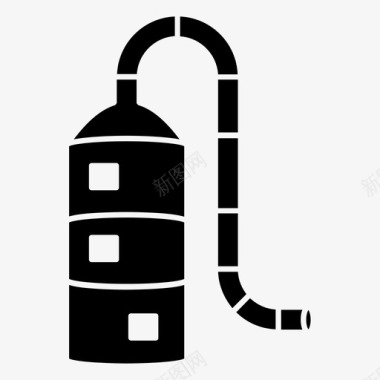 储气罐气缸工业标志图标