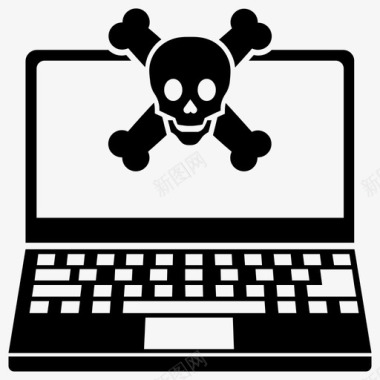 网络威胁计算机黑客网络攻击图标