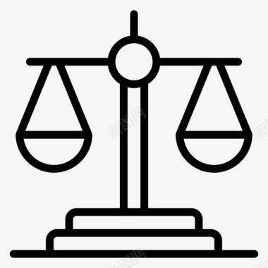 正义尺度平等司法符号图标