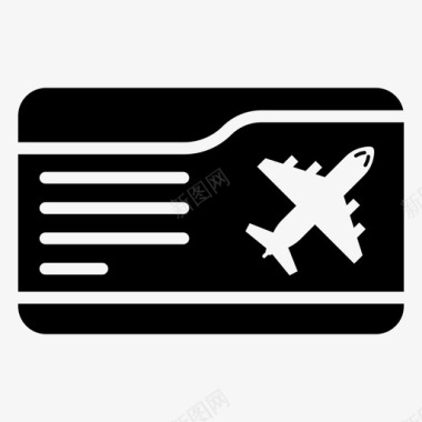 机票预订机票飞机票图标