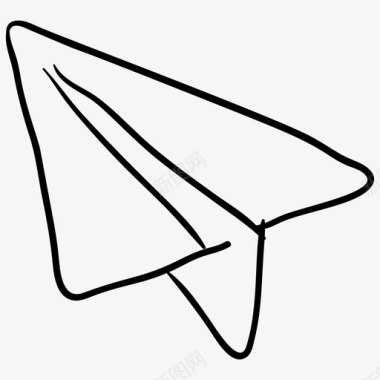 纸飞机折纸飞机发送图标