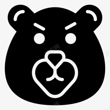熊熊脸熊头图标
