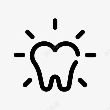 健康牙齿清洁牙医图标