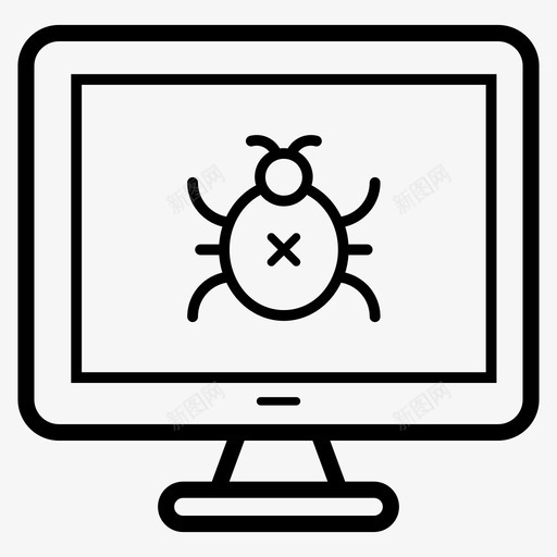 电脑病毒虫子感染病毒电脑虫子svg_新图网 https://ixintu.com 电脑病毒 虫子 感染 病毒 电脑 恶意 软件 木马 网络 托管 图标