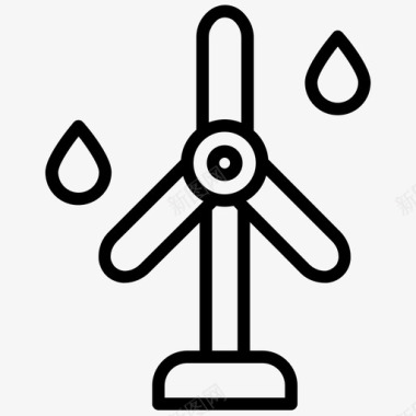 风力机生态水电图标
